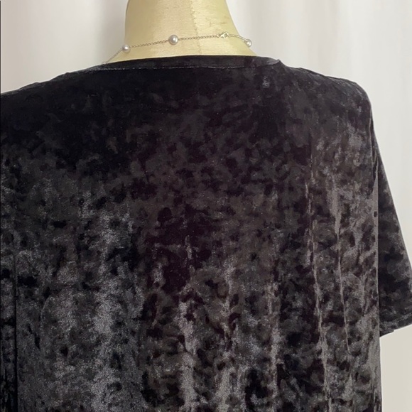 🌻 3/25 🌻 Plus Size EVRI Black Velvet Wrap Dress - Picture 12 of 13